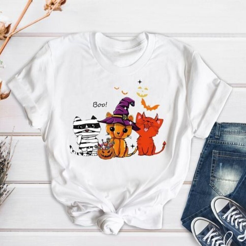 Boo Cat Tee Shirt Cute  Shirt  Gifts